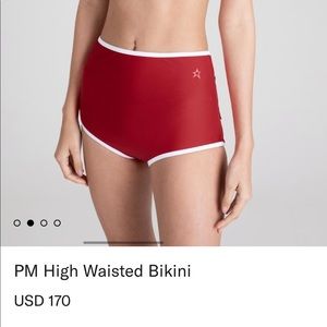 Perfect Moment High Waisted Bikini Bottoms Red S